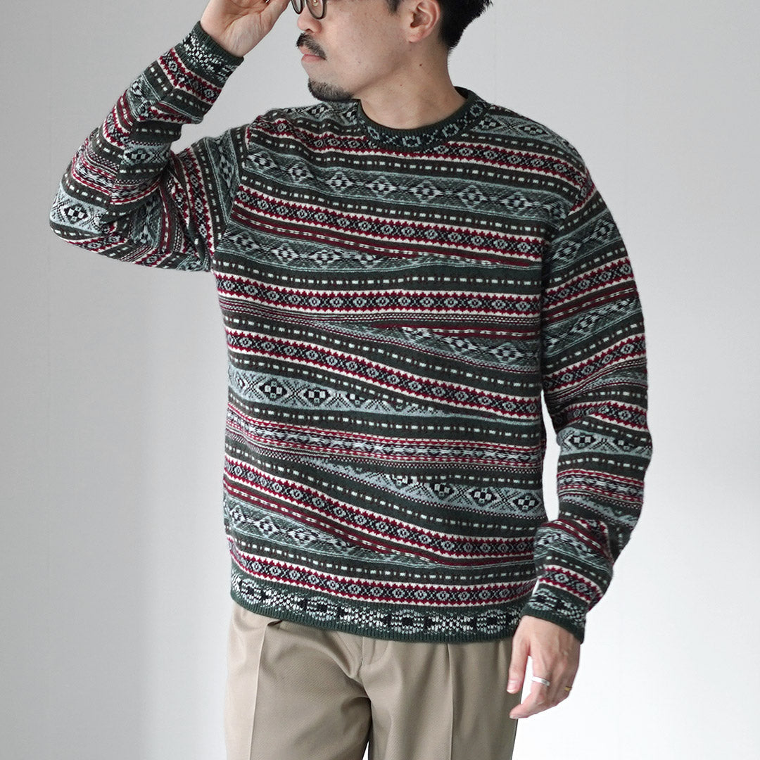COOHEM / Crazy Fair Isle Knit Pullover