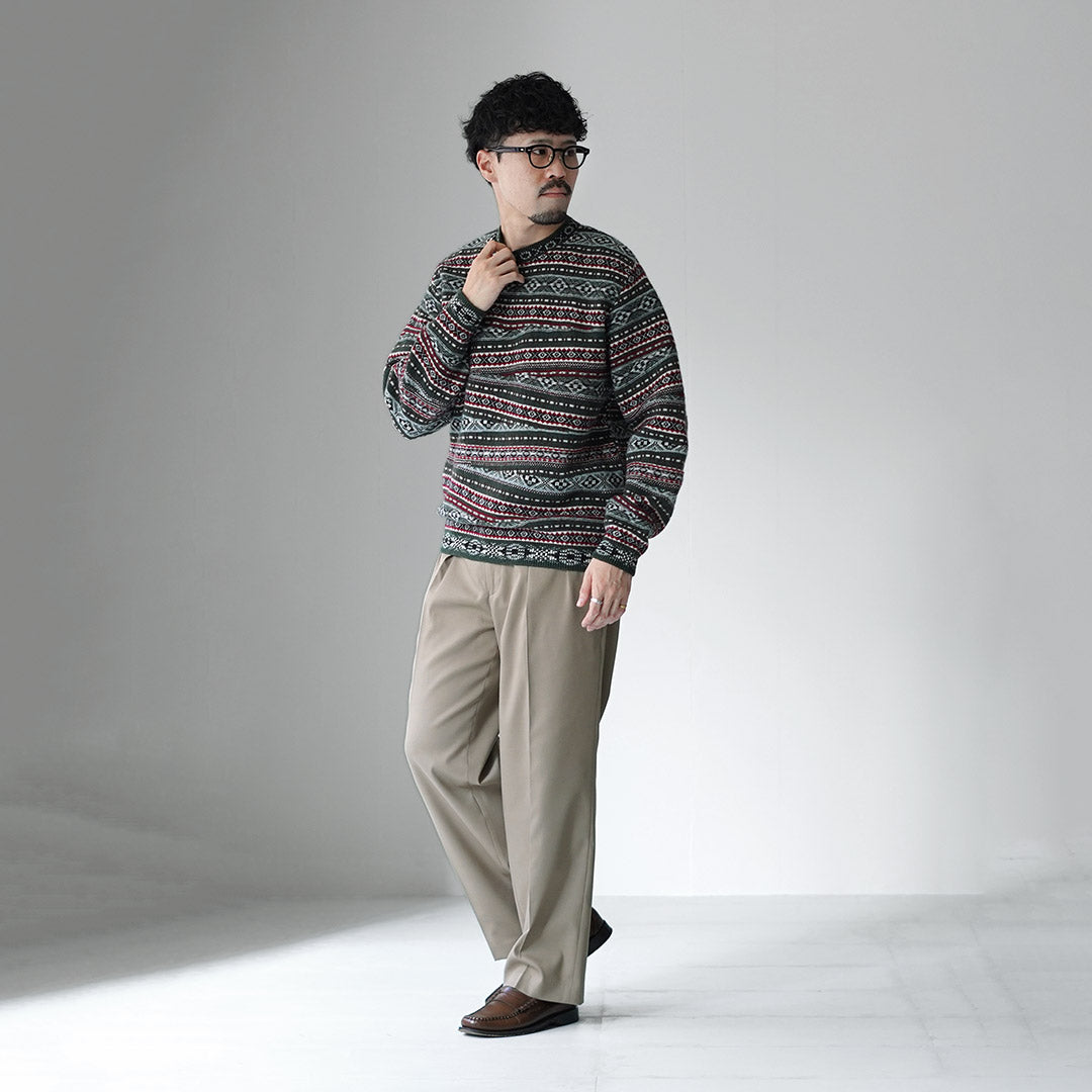 COOHEM / Crazy Fair Isle Knit Pullover