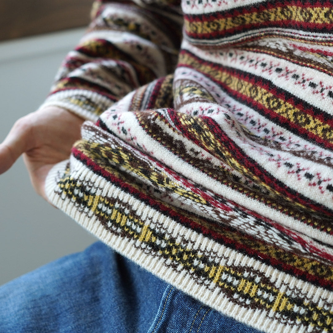 COOHEM / Crazy Fair Isle Knit Pullover