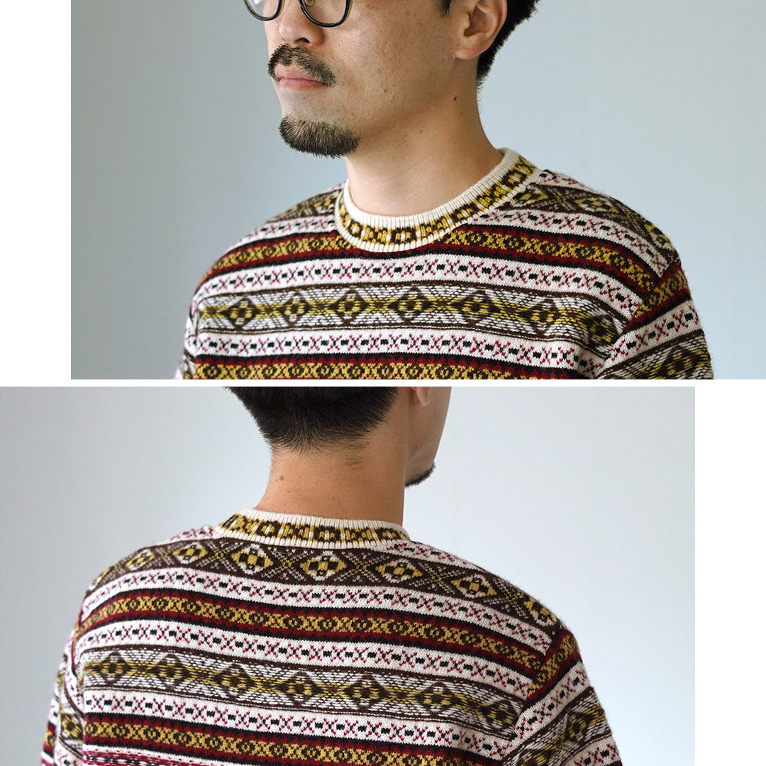 COOHEM / Crazy Fair Isle Knit Pullover