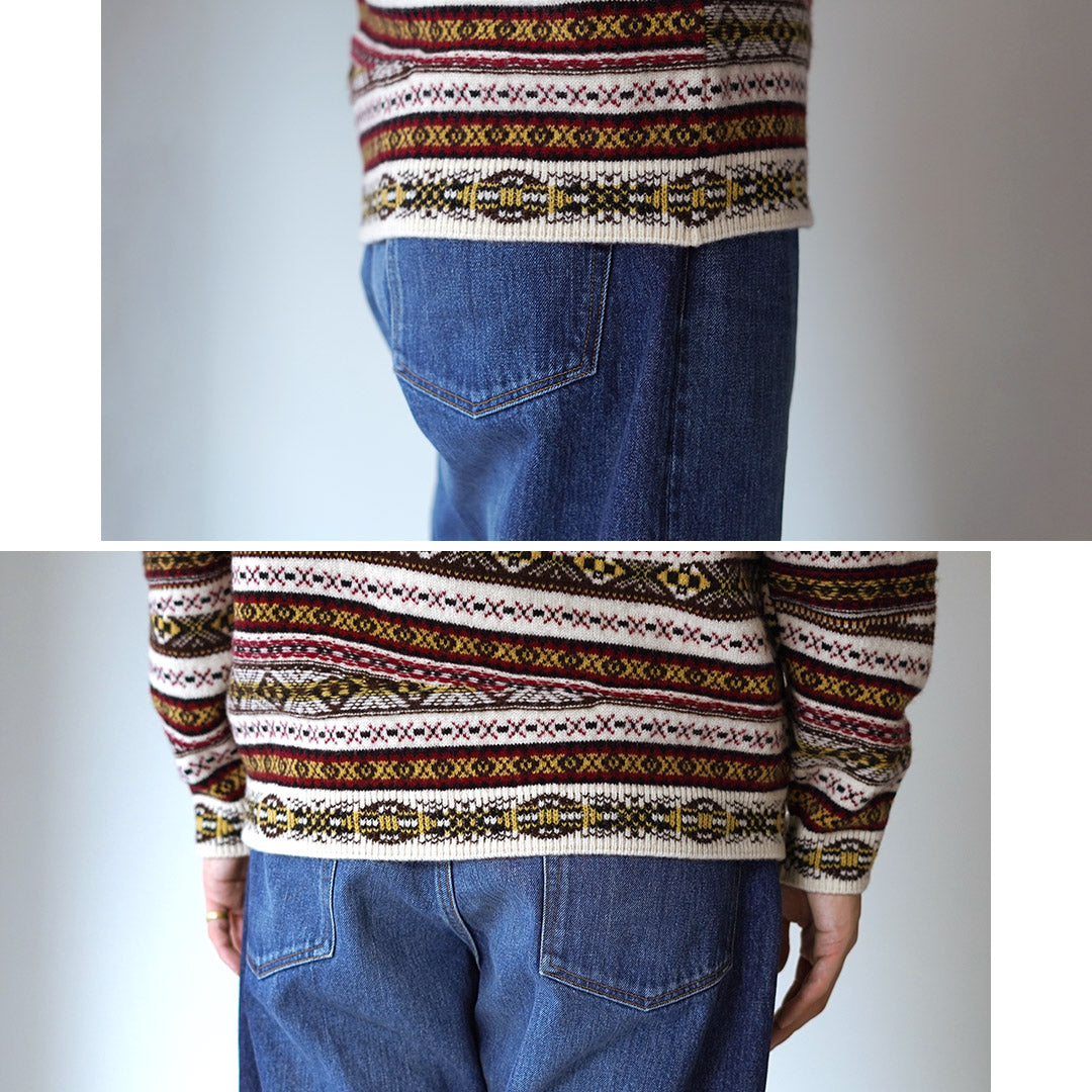 COOHEM / Crazy Fair Isle Knit Pullover