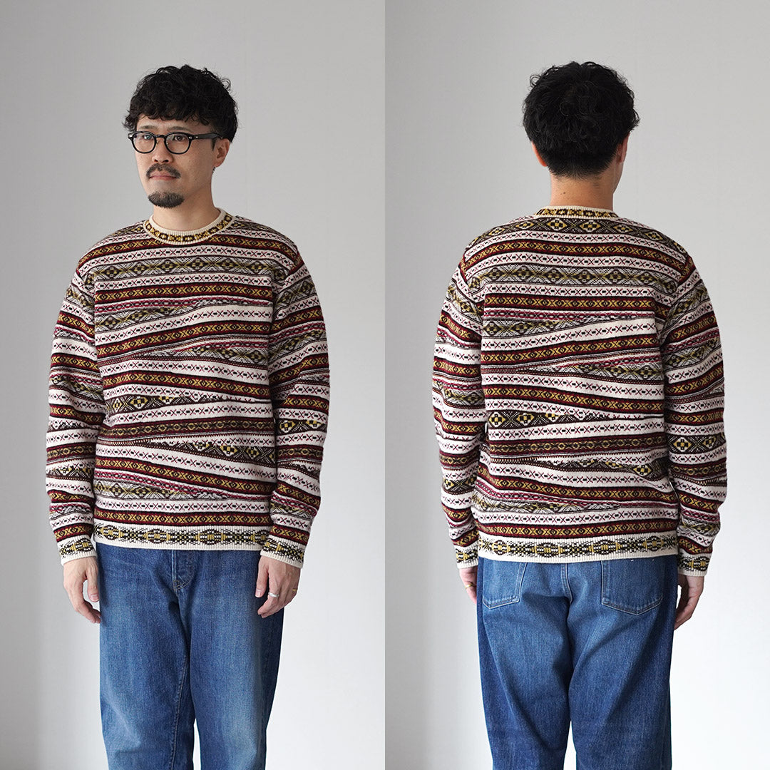 COOHEM / Crazy Fair Isle Knit Pullover