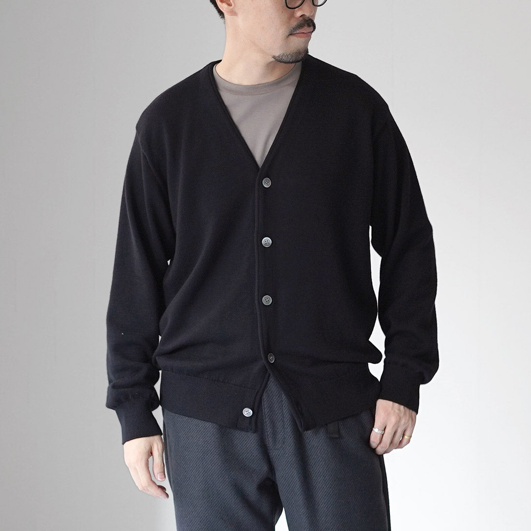 YONETOMI NEW BASIC / American Wool & Cotton Knit Cardigan