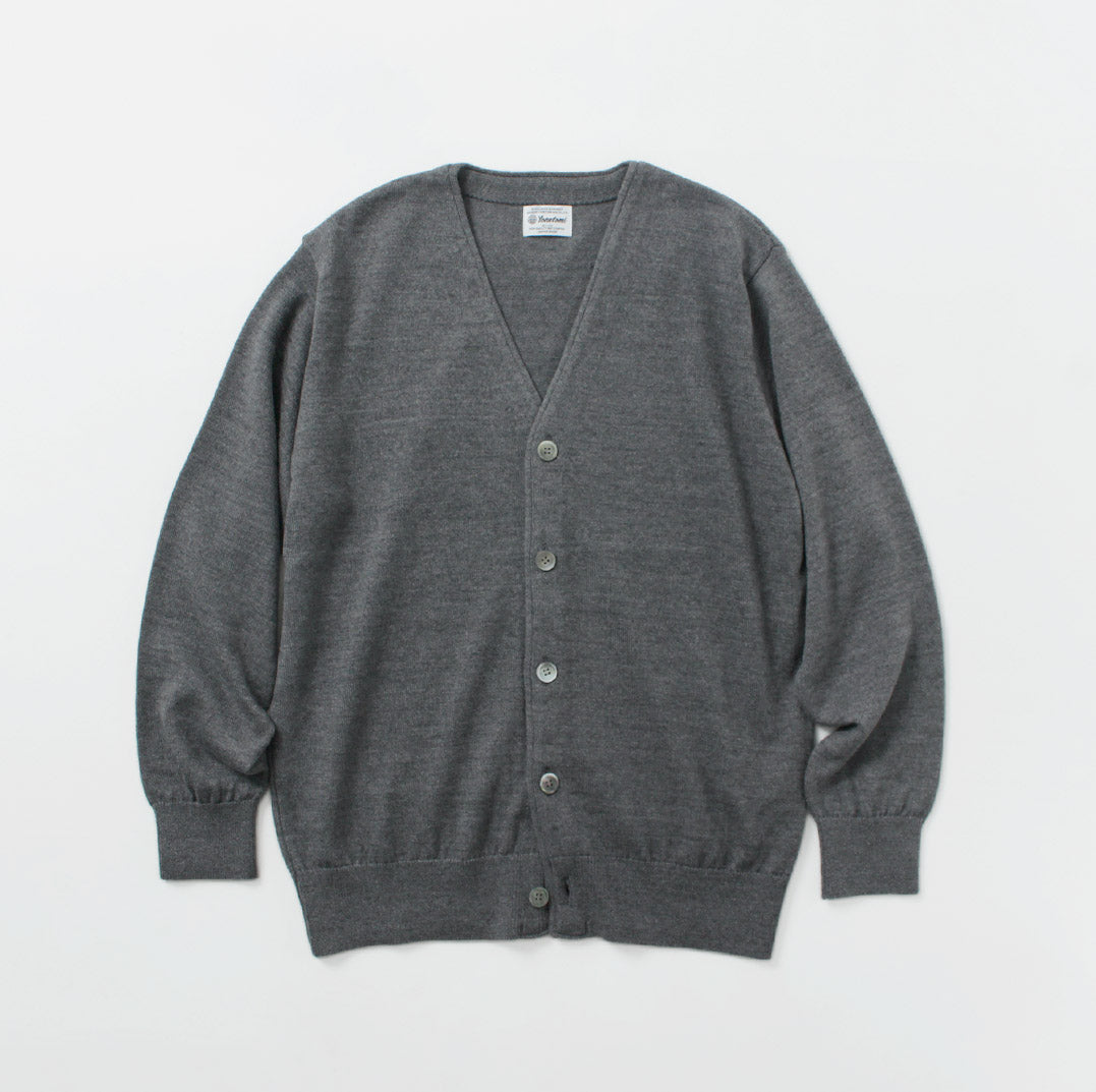 YONETOMI NEW BASIC / American Wool & Cotton Knit Cardigan