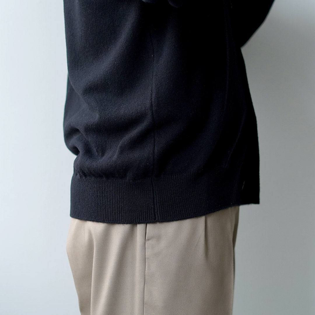 YONETOMI NEW BASIC / Rigid Cashmere Garment-Dyed Knit Cardigan
