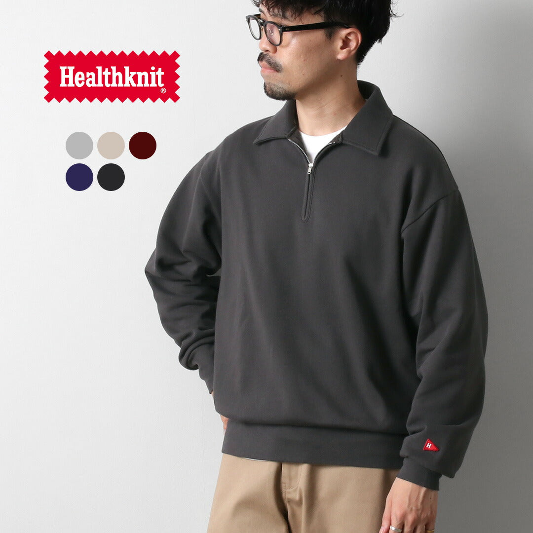 HEALTHKNIT / 彩色半拉链经典卫衣