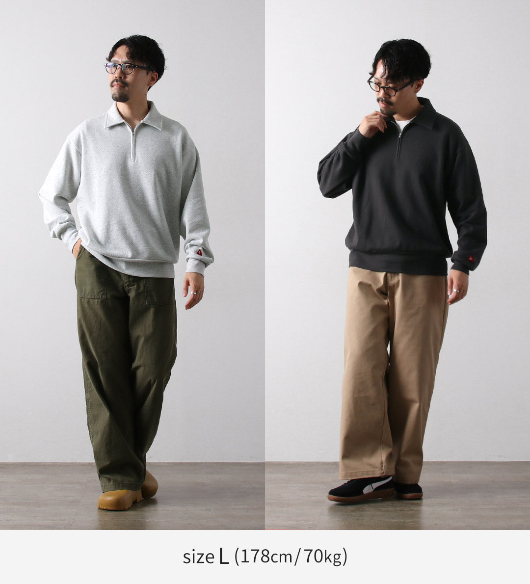 HEALTHKNIT / 彩色半拉链经典卫衣
