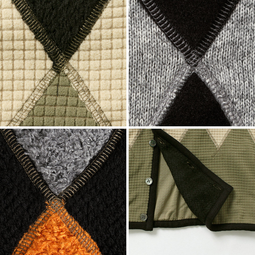 POURVOIRIE DE JUTE / Cardigan en polaire Argyle