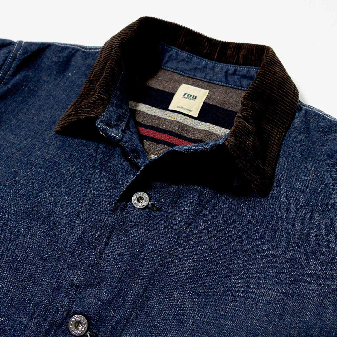 FOB FACTORY / F2456 Denim Chore Jacket with Blanket Liner