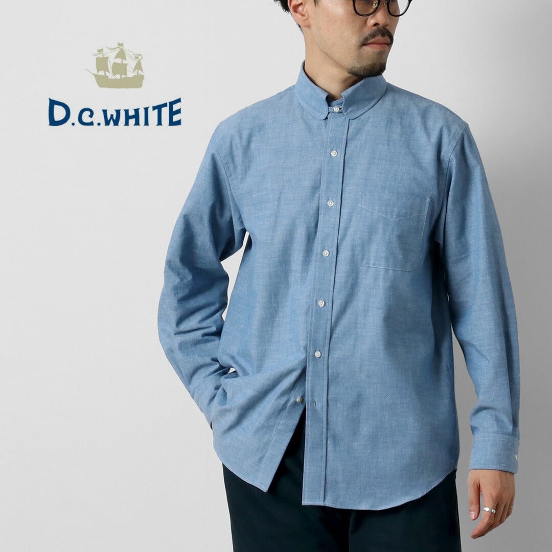 D.C.WHITE / Camisa de vestir con cuello americano