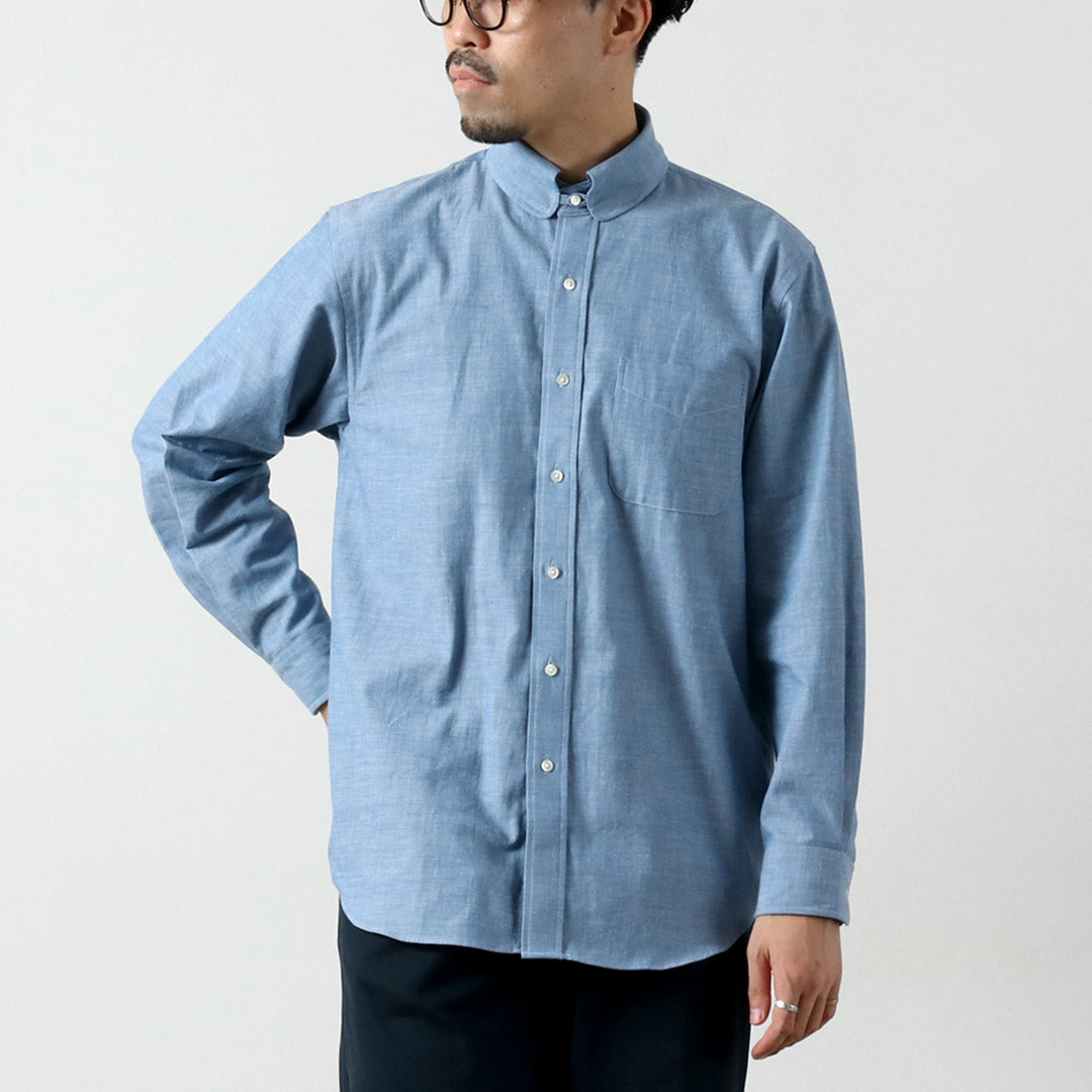 D.C.WHITE / Camisa de vestir con cuello americano