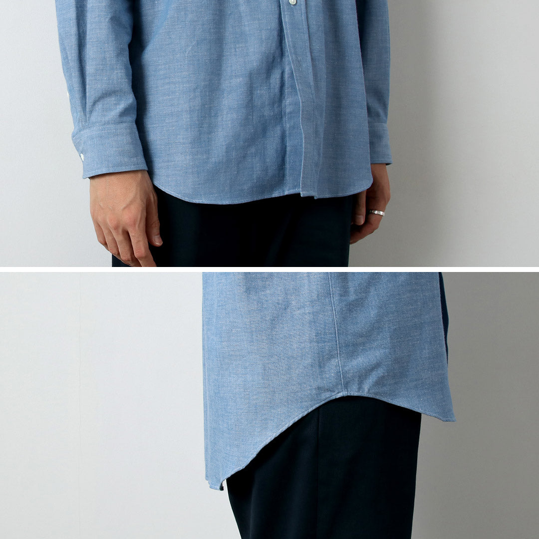 D.C.WHITE / Camisa de vestir con cuello americano