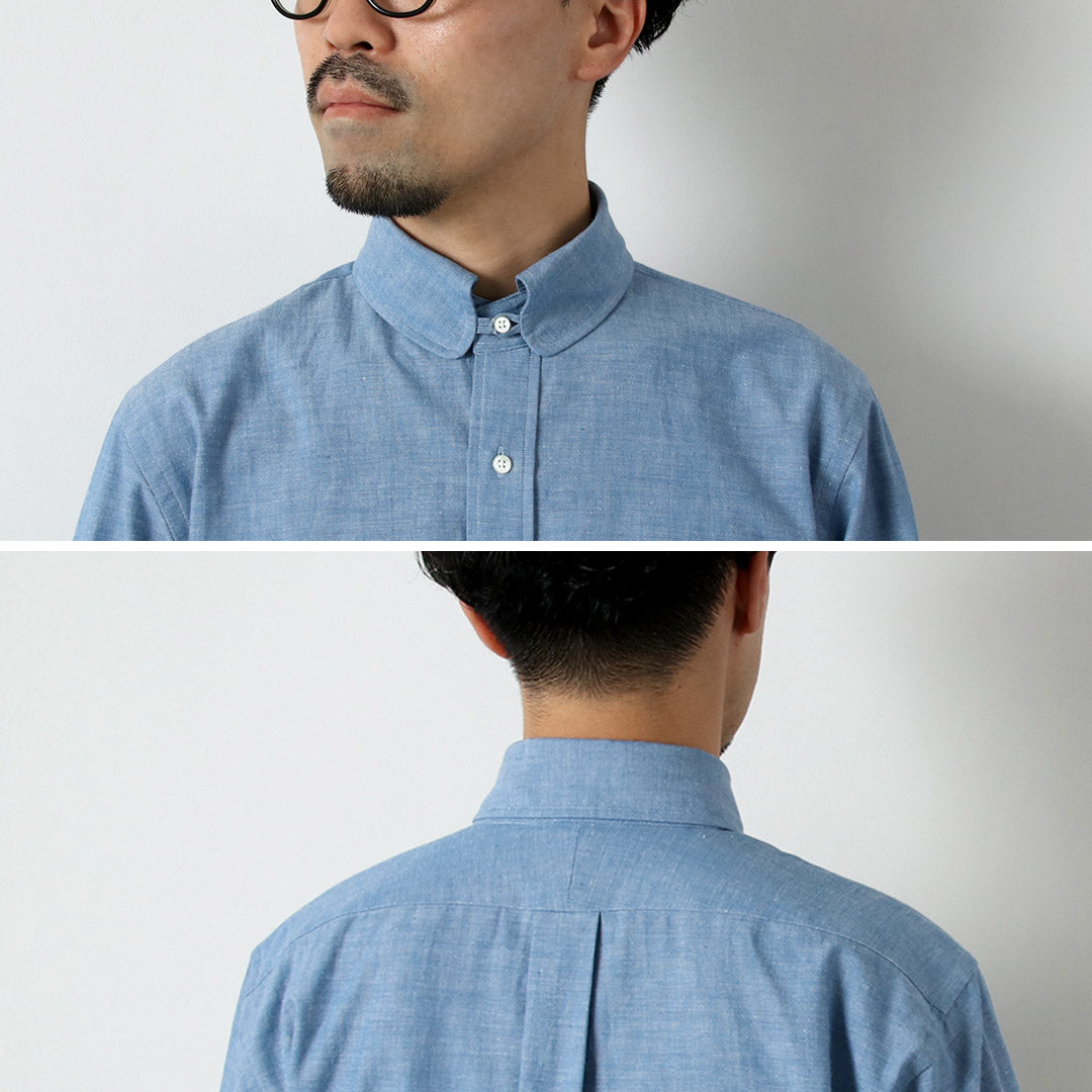 D.C.WHITE / Camisa de vestir con cuello americano