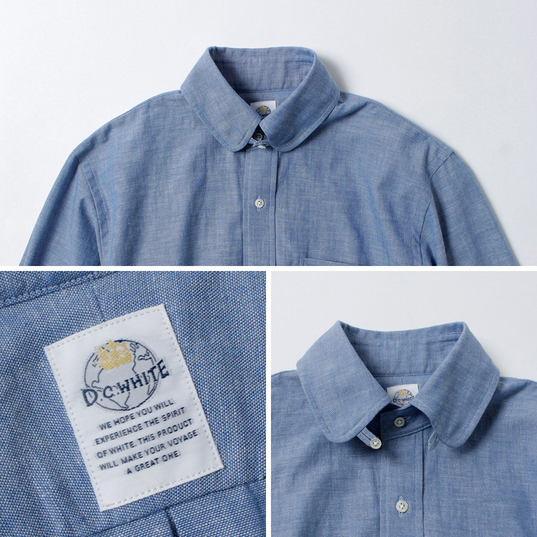 D.C.WHITE / Camisa de vestir con cuello americano
