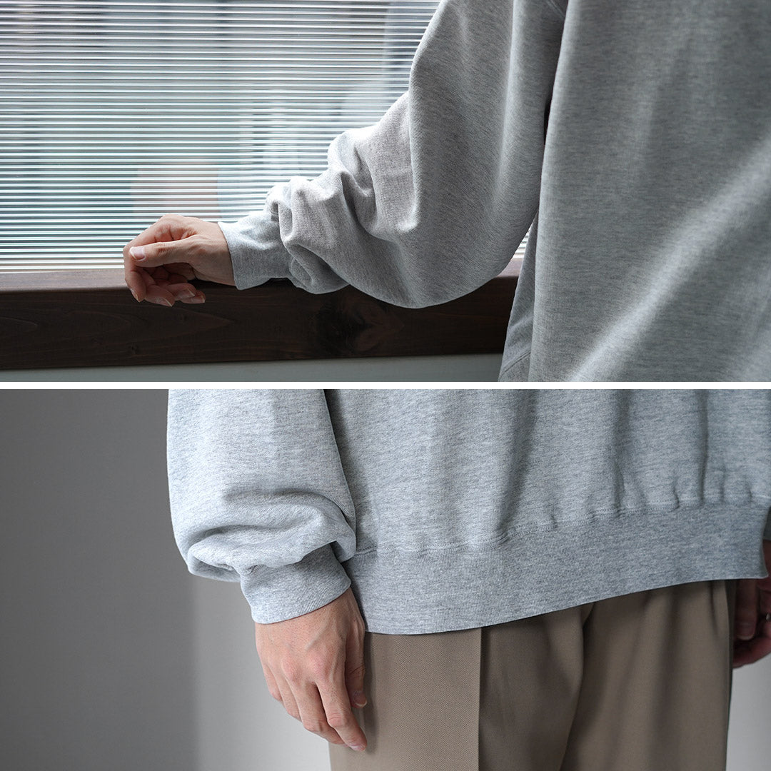 REMI RELIEF / Sudadera con cuello redondo de rizo francés procesada SP