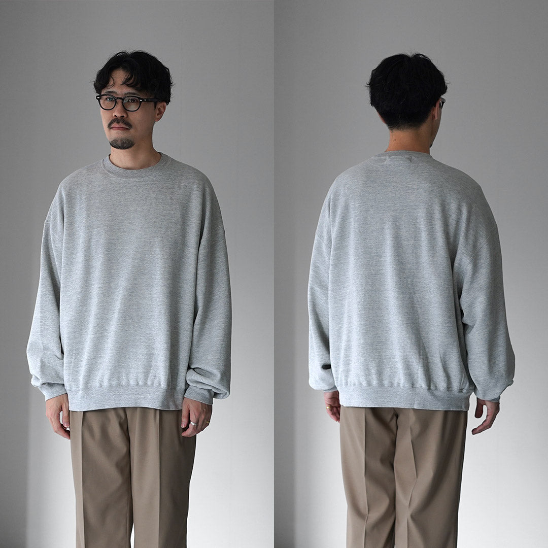 REMI RELIEF / Sudadera con cuello redondo de rizo francés procesada SP