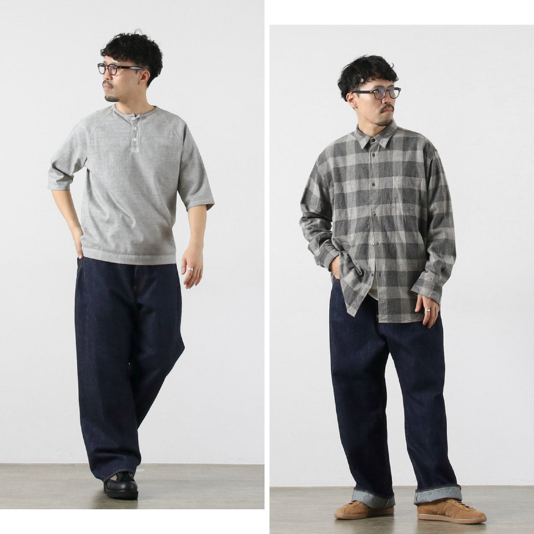ORDINARY FITS / 와이드 데님 팬츠 원워시