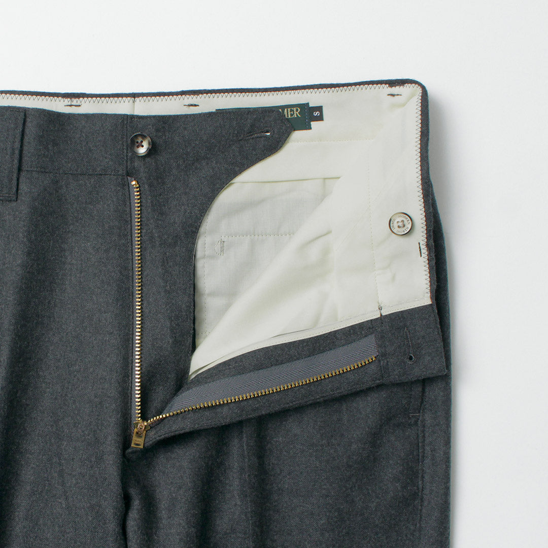 BARNSTORMER / Pantalon plat en flanelle Saxony