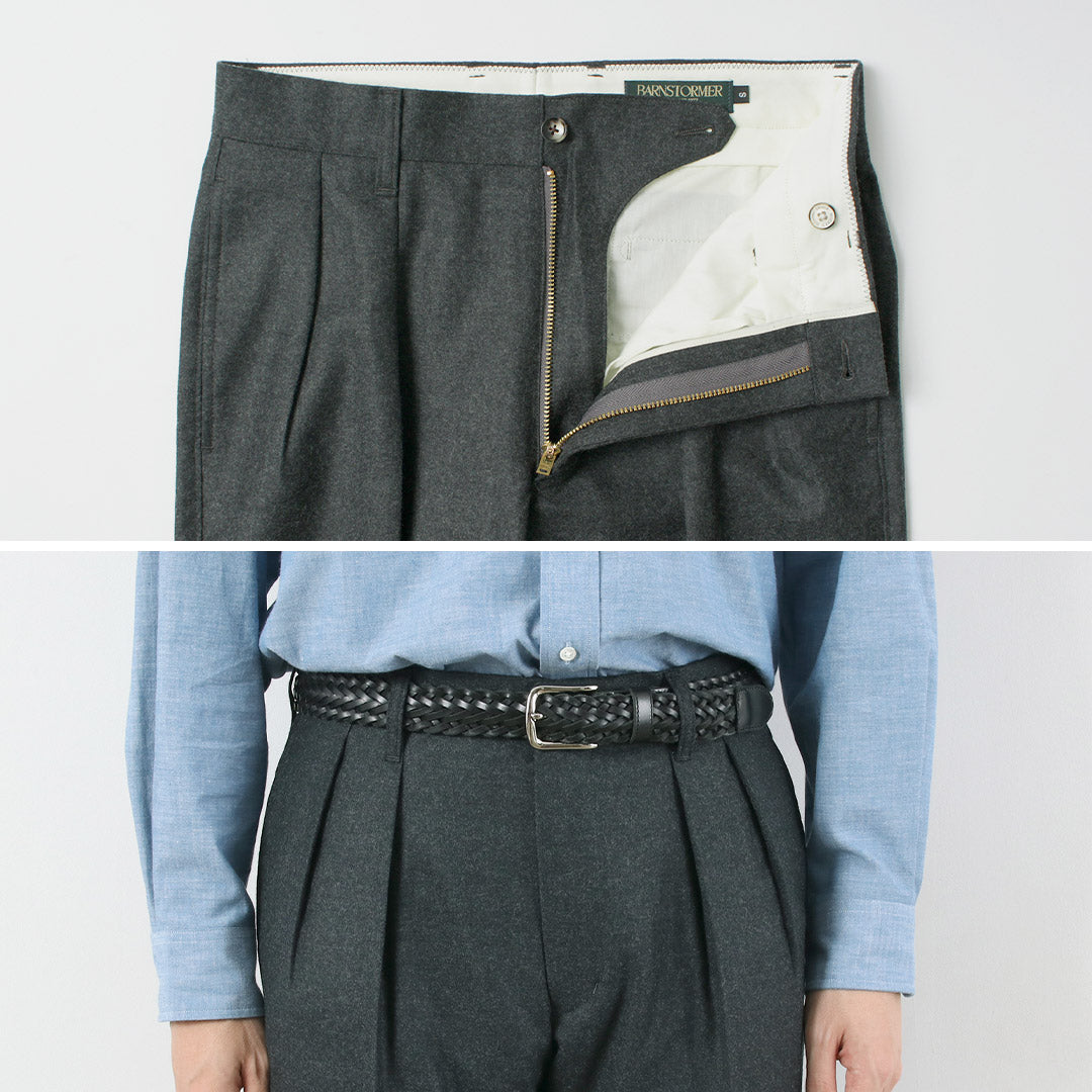 BARNSTORMER / Pantalon à 2 plis en flanelle Saxony