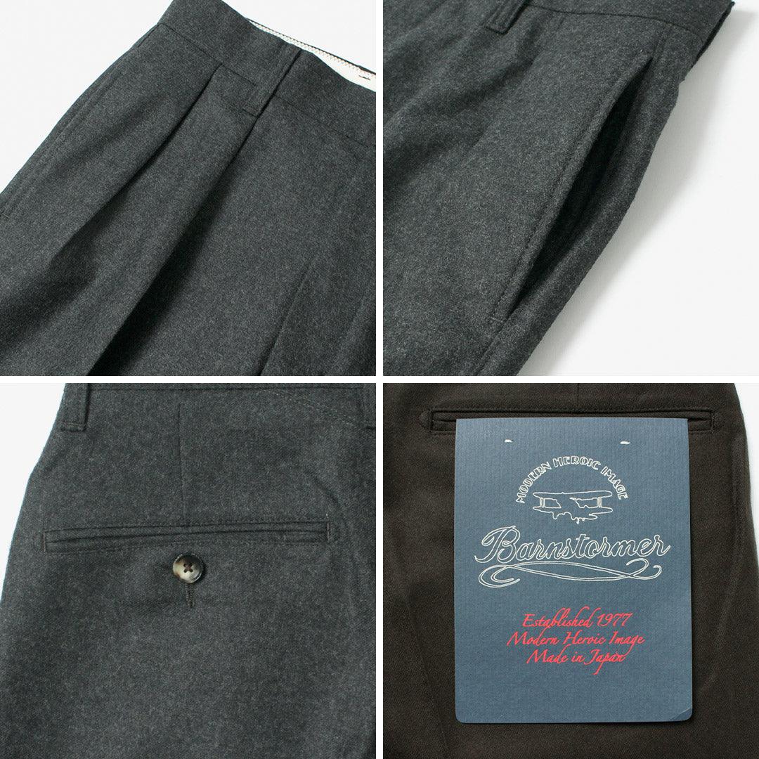 BARNSTORMER / Pantalon à 2 plis en flanelle Saxony