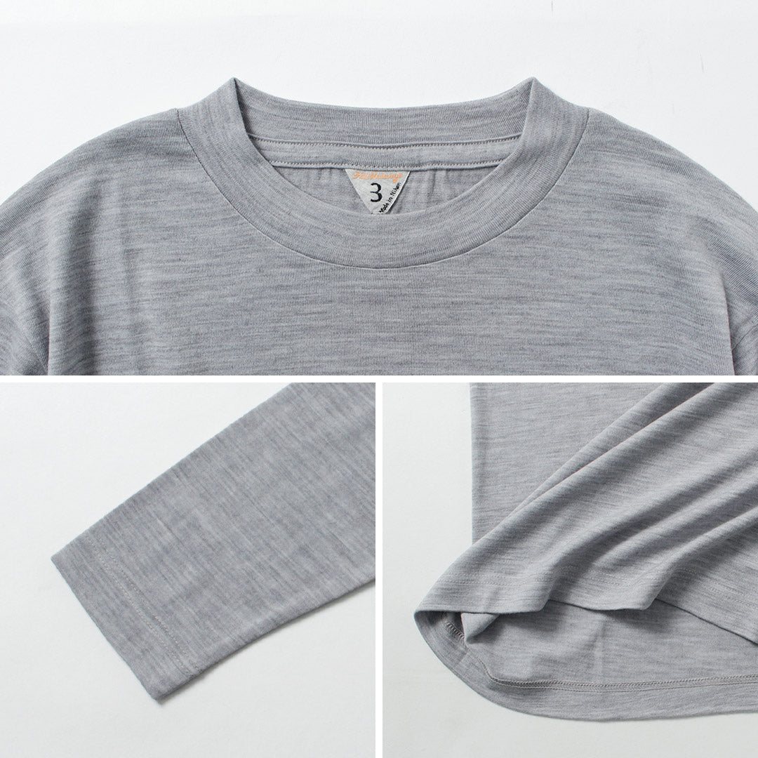FILMELANGE / Camiseta de manga larga de punto de lana merino Woods New Zealand