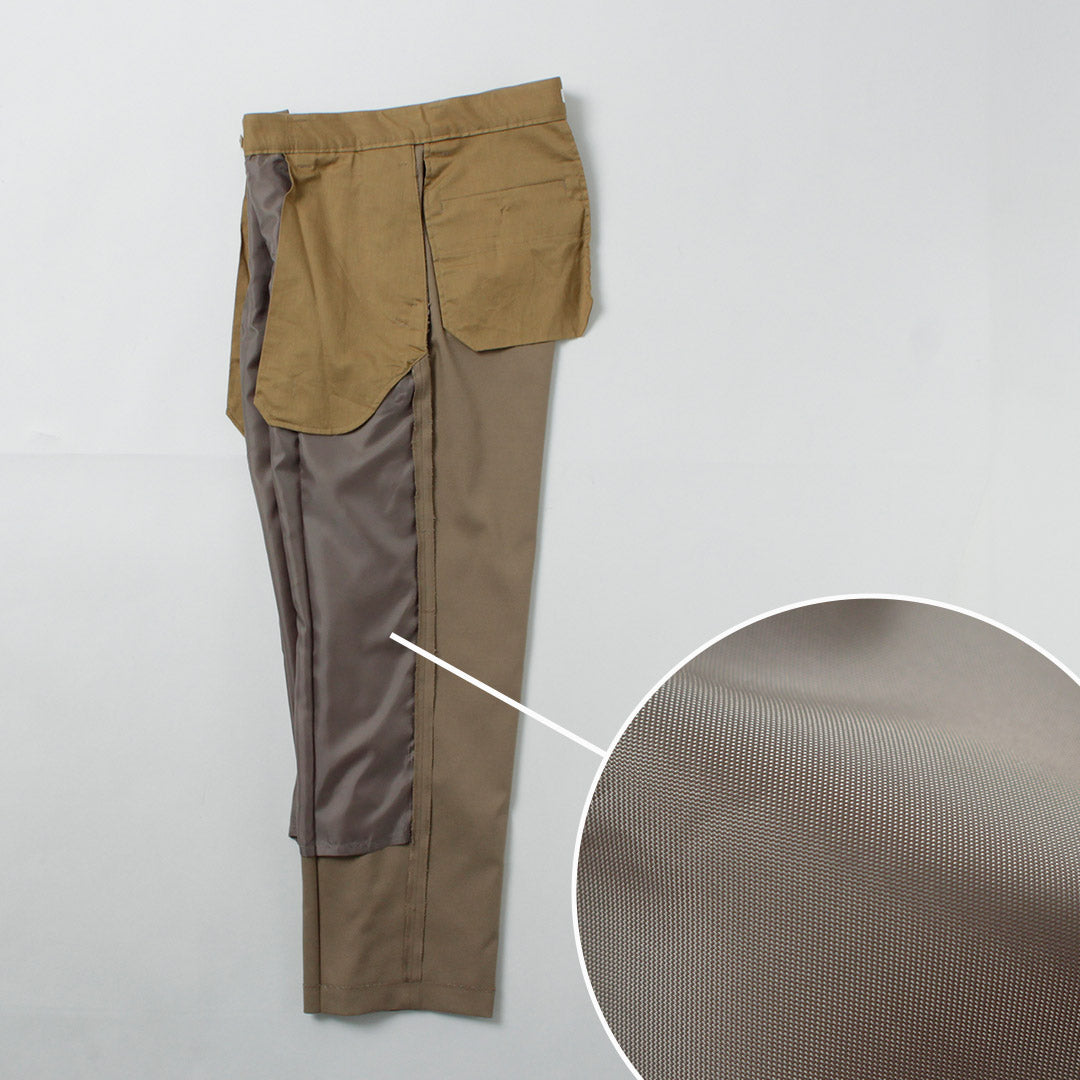 FANTASTICDAYS / Pantalon large à 2 plis en sergé de laine de polyester