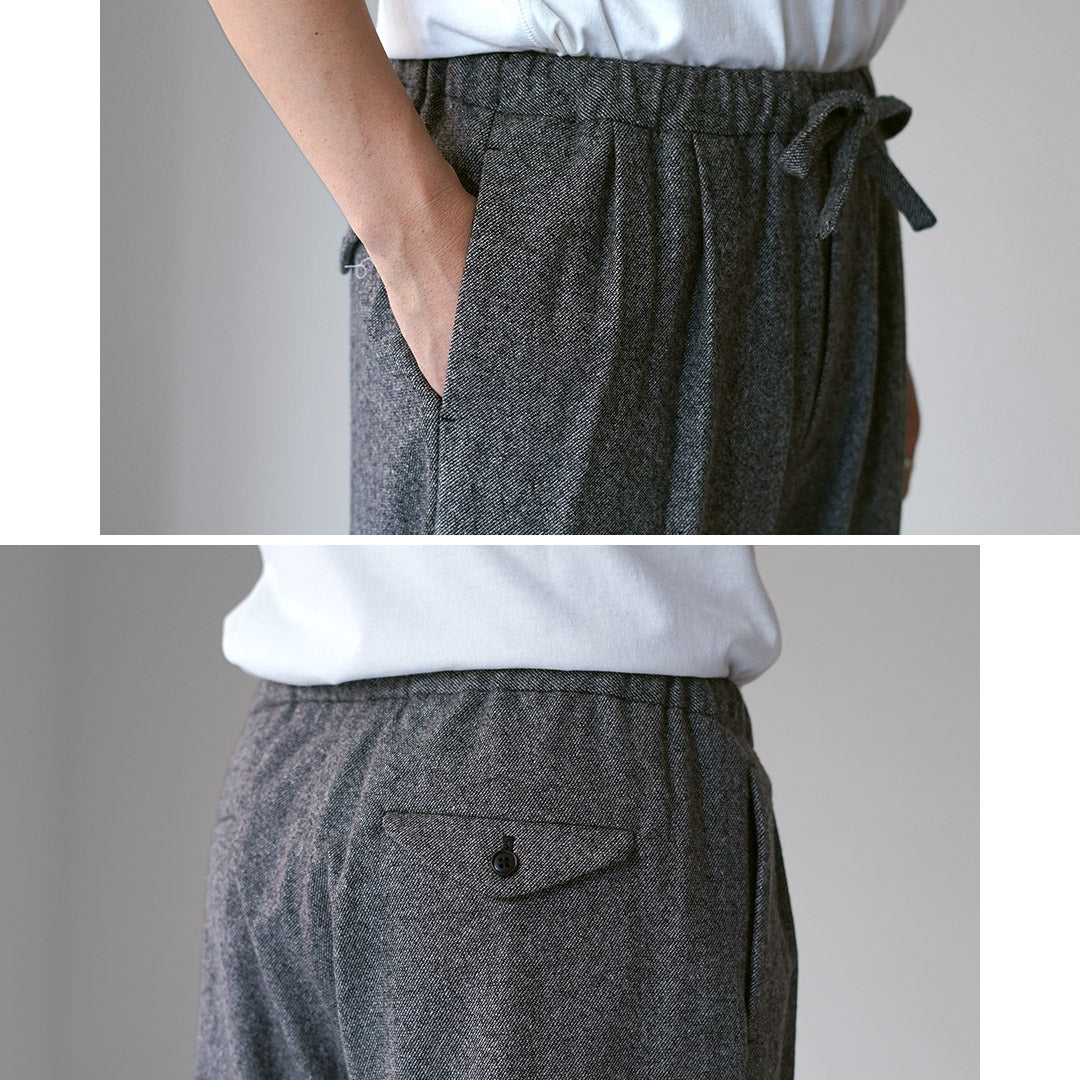 FANTASTICDAYS / Recycled Polyester Wool Tweedy Easy Pants