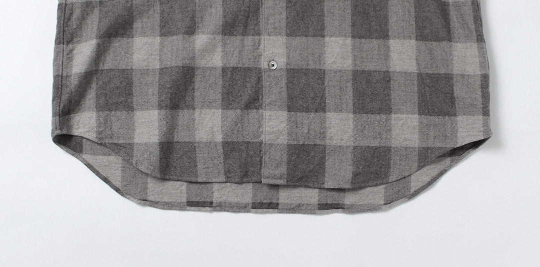 FUJITO / Cotton/Yak Block Plaid Big Size Shirt