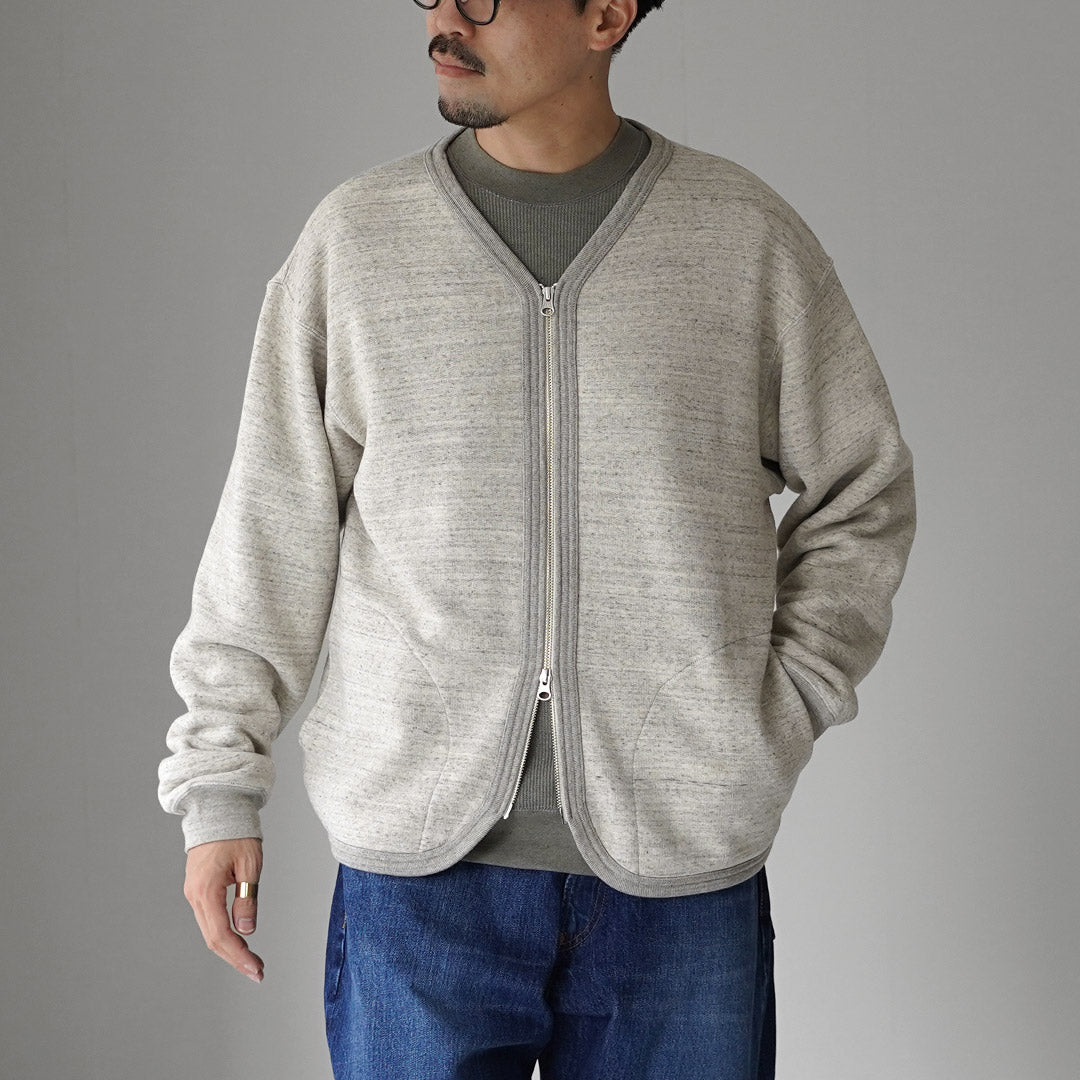 UNDYED / Organic Cotton Sweat Zip Cardigan