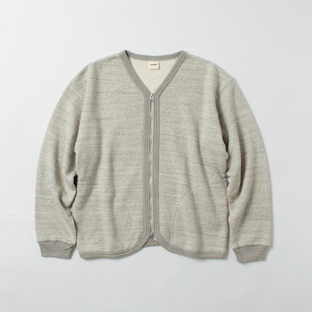 UNDYED / Organic Cotton Sweat Zip Cardigan