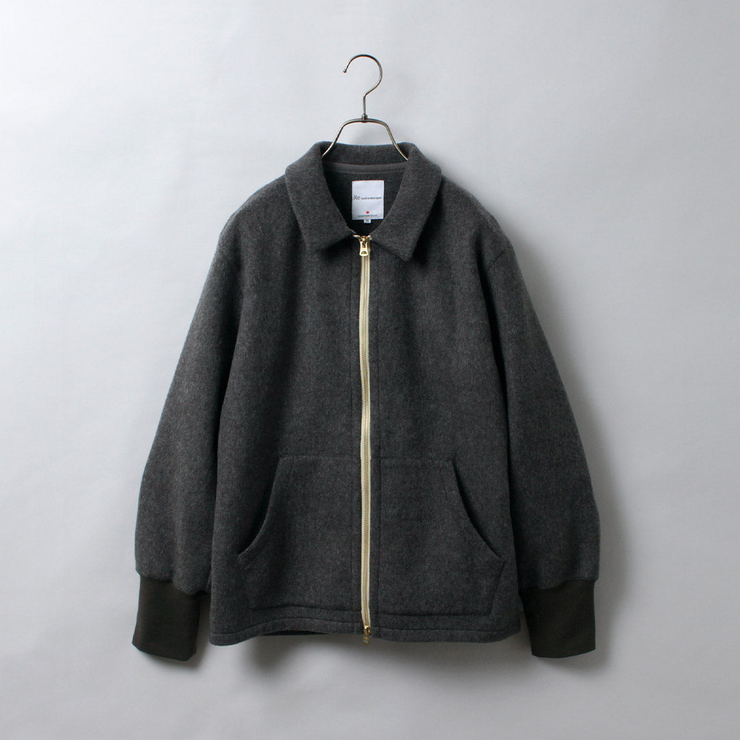 RE MADE IN TOKYO JAPAN / Wool Melton Zip Blouson
