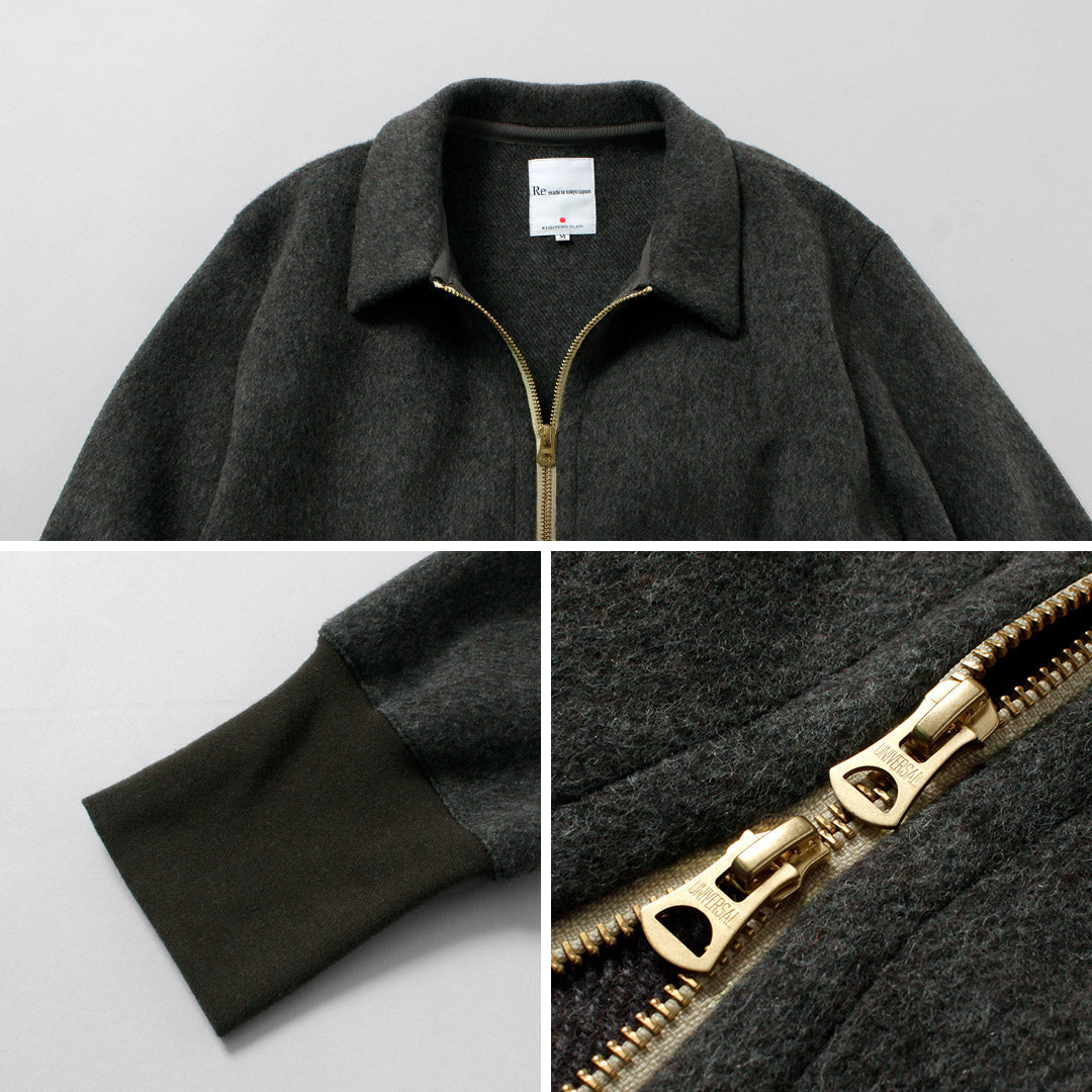 RE MADE IN TOKYO JAPAN / Wool Melton Zip Blouson