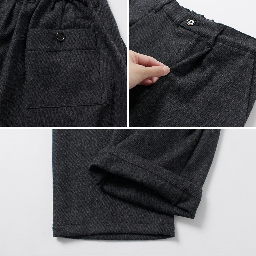 RE HECHO EN TOKIO JAPÓN / Pantalones anchos Kersey de lana y cachemira
