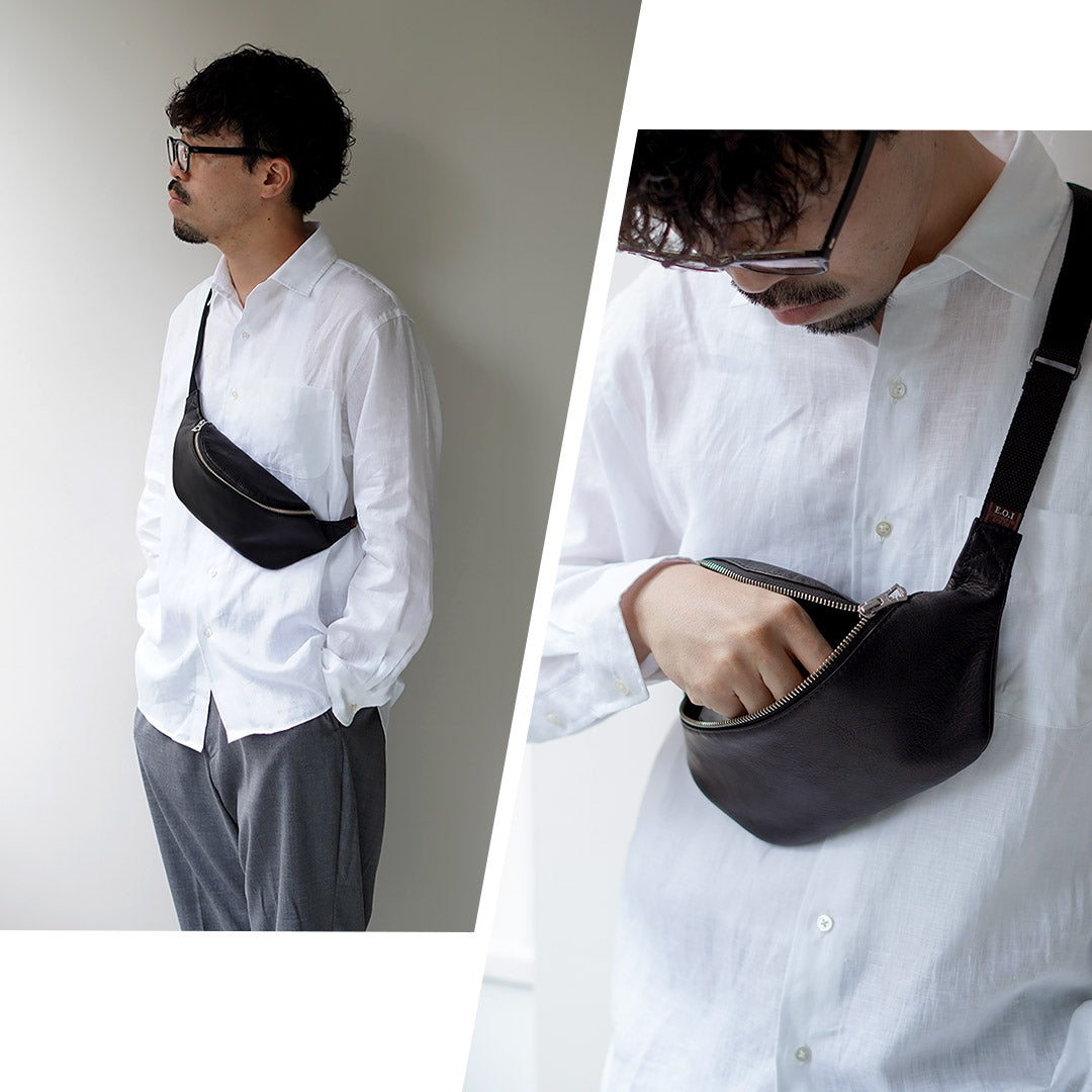 MR.OLIVE / IMPERMA-LEATHER Bolso bandolera pequeño