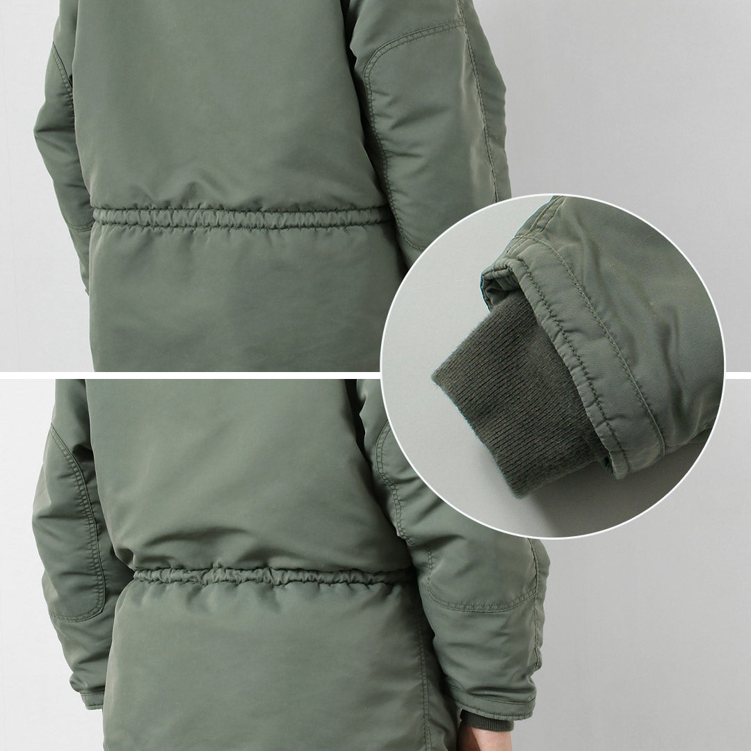 REMI RELIEF / Recycled Nylon Twill N-3B Eco Fur Jacket