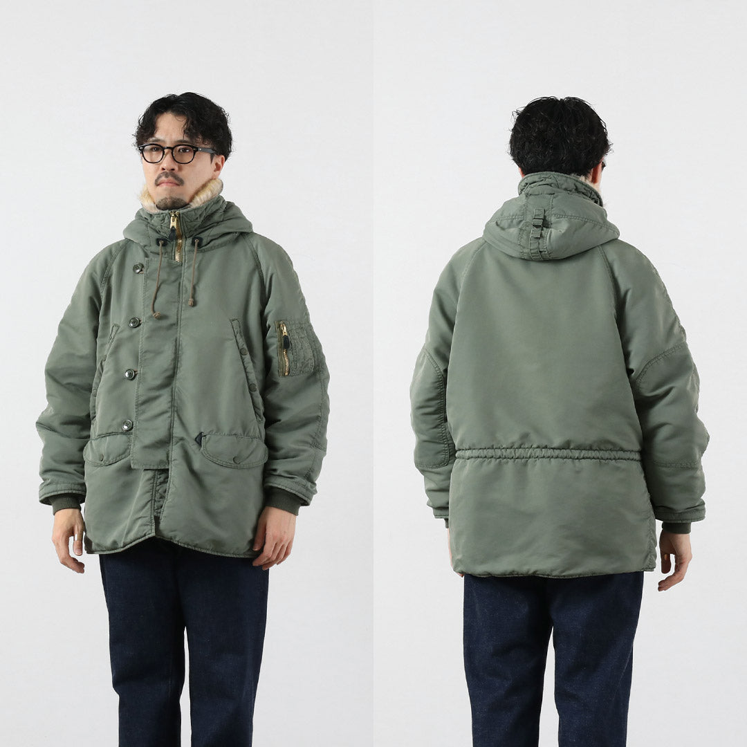 REMI RELIEF / Recycled Nylon Twill N-3B Eco Fur Jacket