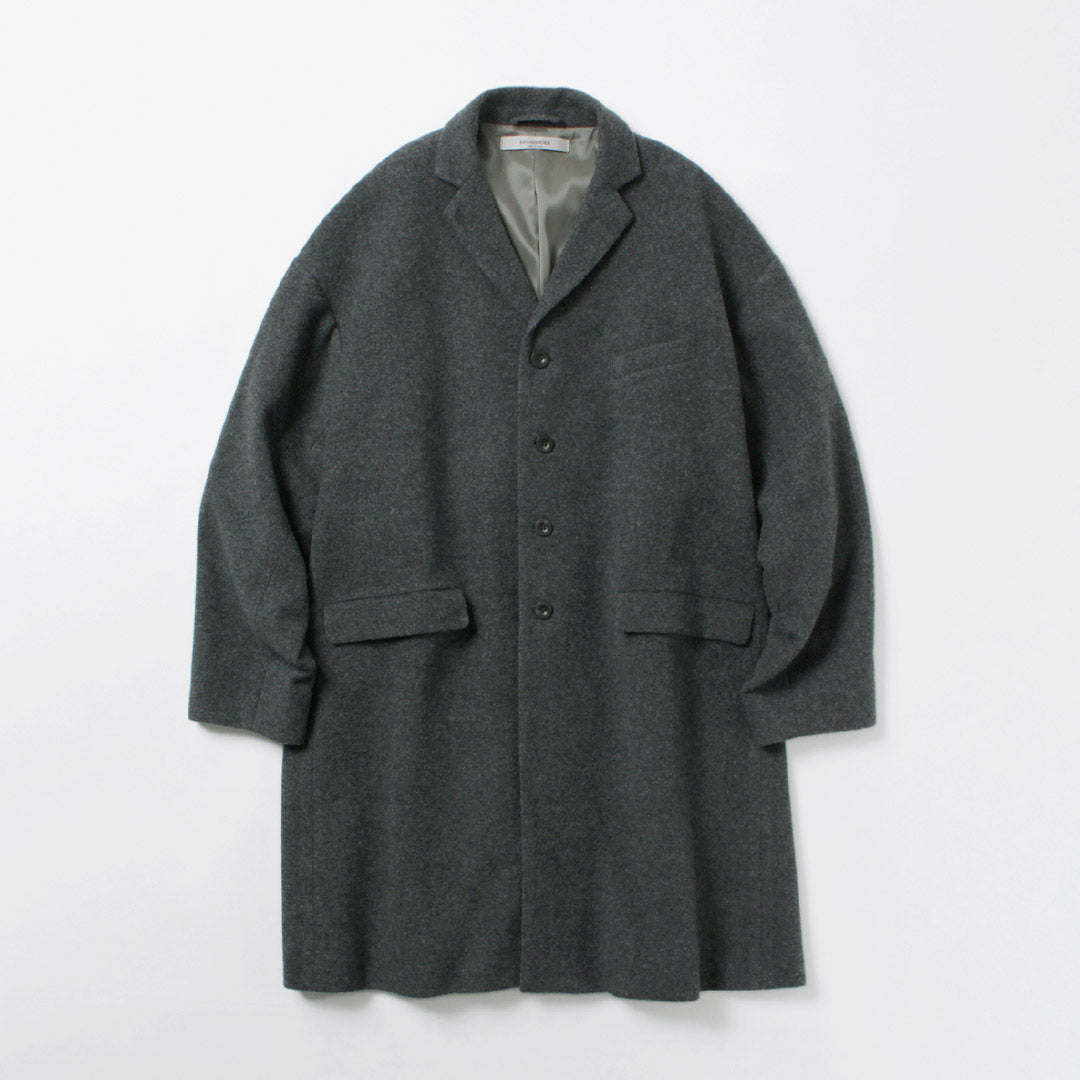 BASISBROEK / BALENN Wool-Nylon Flannel Chester Coat