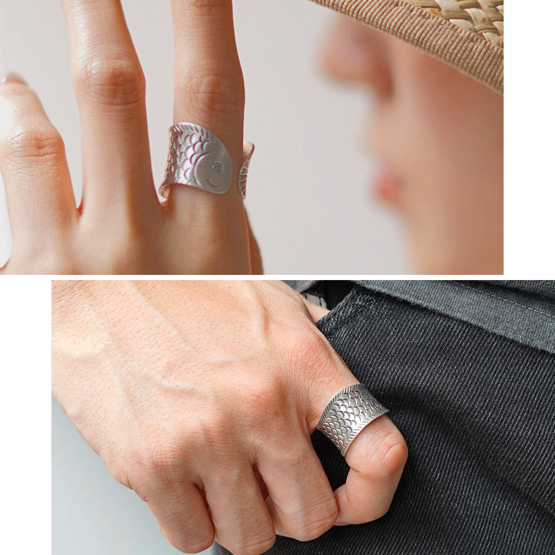 phaduA / Karen Bague poisson en argent