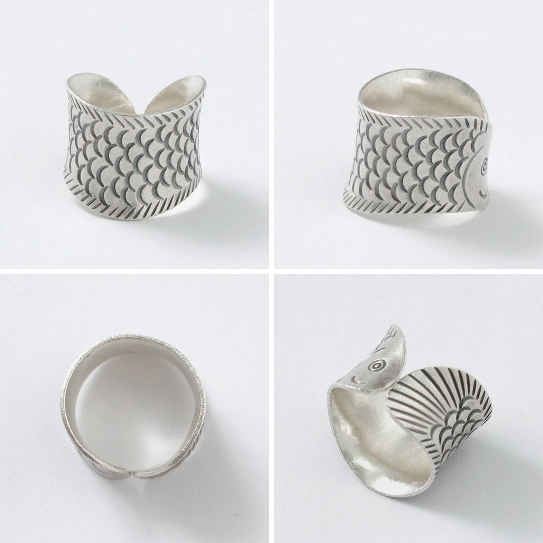 phaduA / Karen Bague poisson en argent