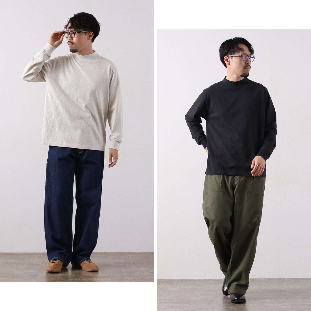 HEALTHKNIT / US 코튼 긴팔 모크넥 티셔츠