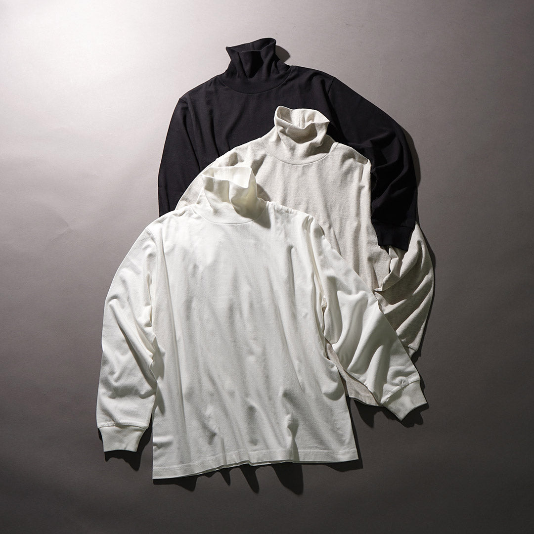 HEALTHKNIT / US Cotton Long Sleeve Turtleneck T-Shirt