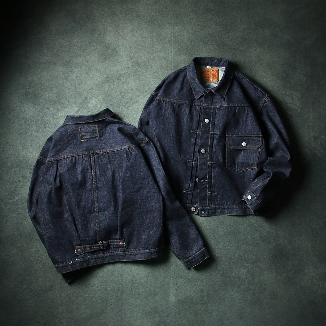 CAÑA DE AZÚCAR / Chaqueta vaquera de 1er tipo de 13,5 oz - Modelo 1936 con espalda dividida