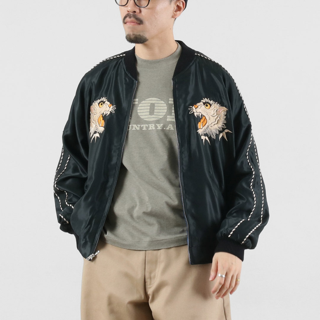 TAILOR TOYO / Chaqueta souvenir bordada satinada