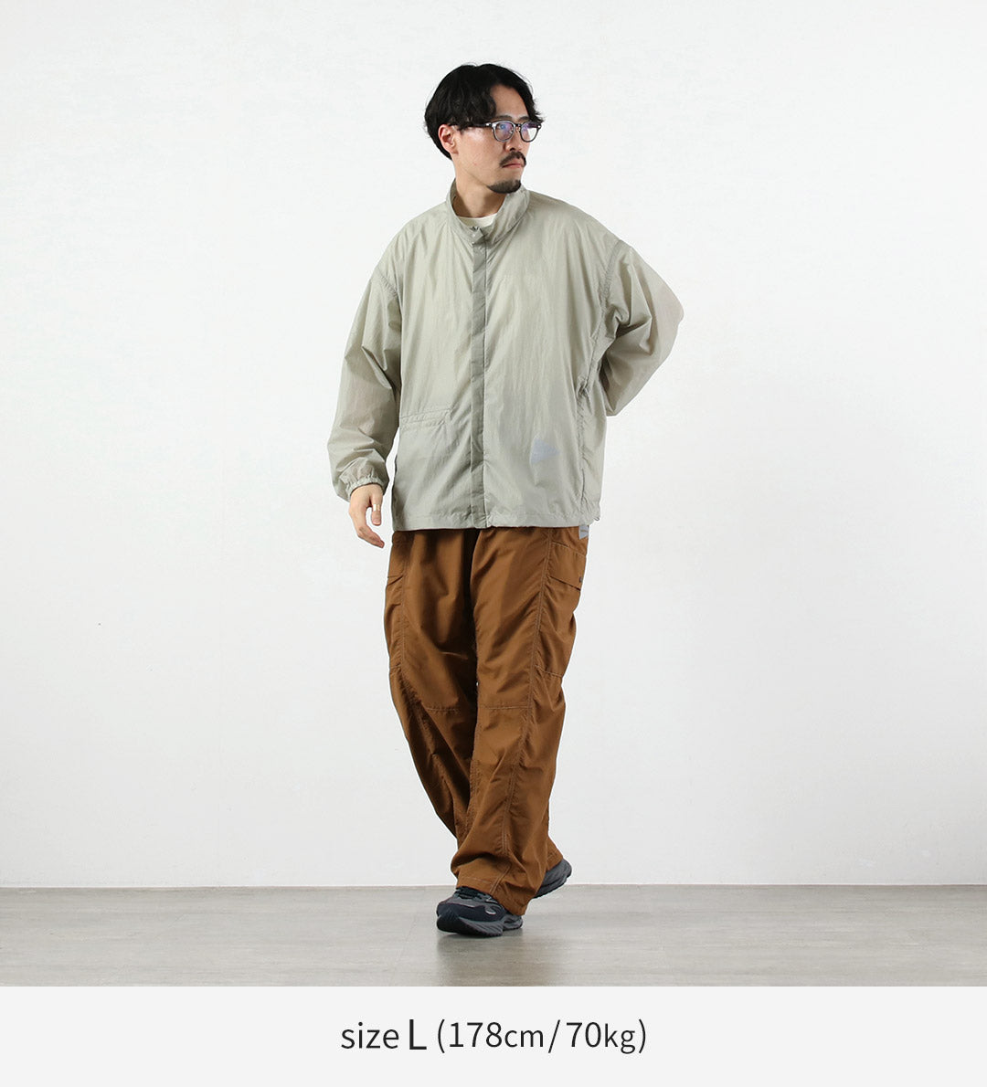 AND WANDER / Oversized Ripstop Jacket