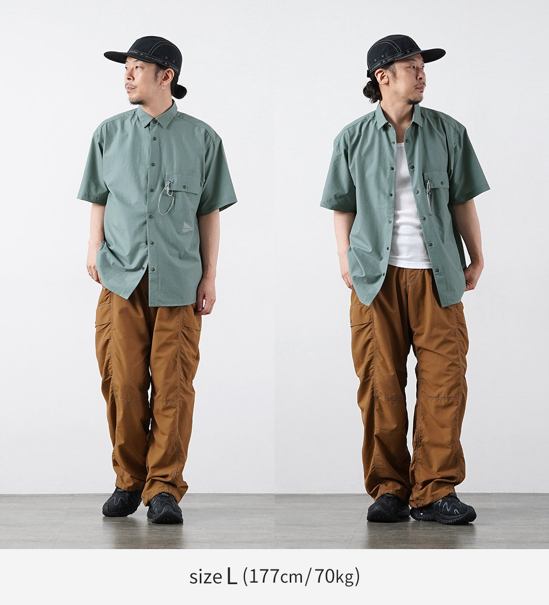 AND WANDER / Dry Breathable Short Sleeve Shirt