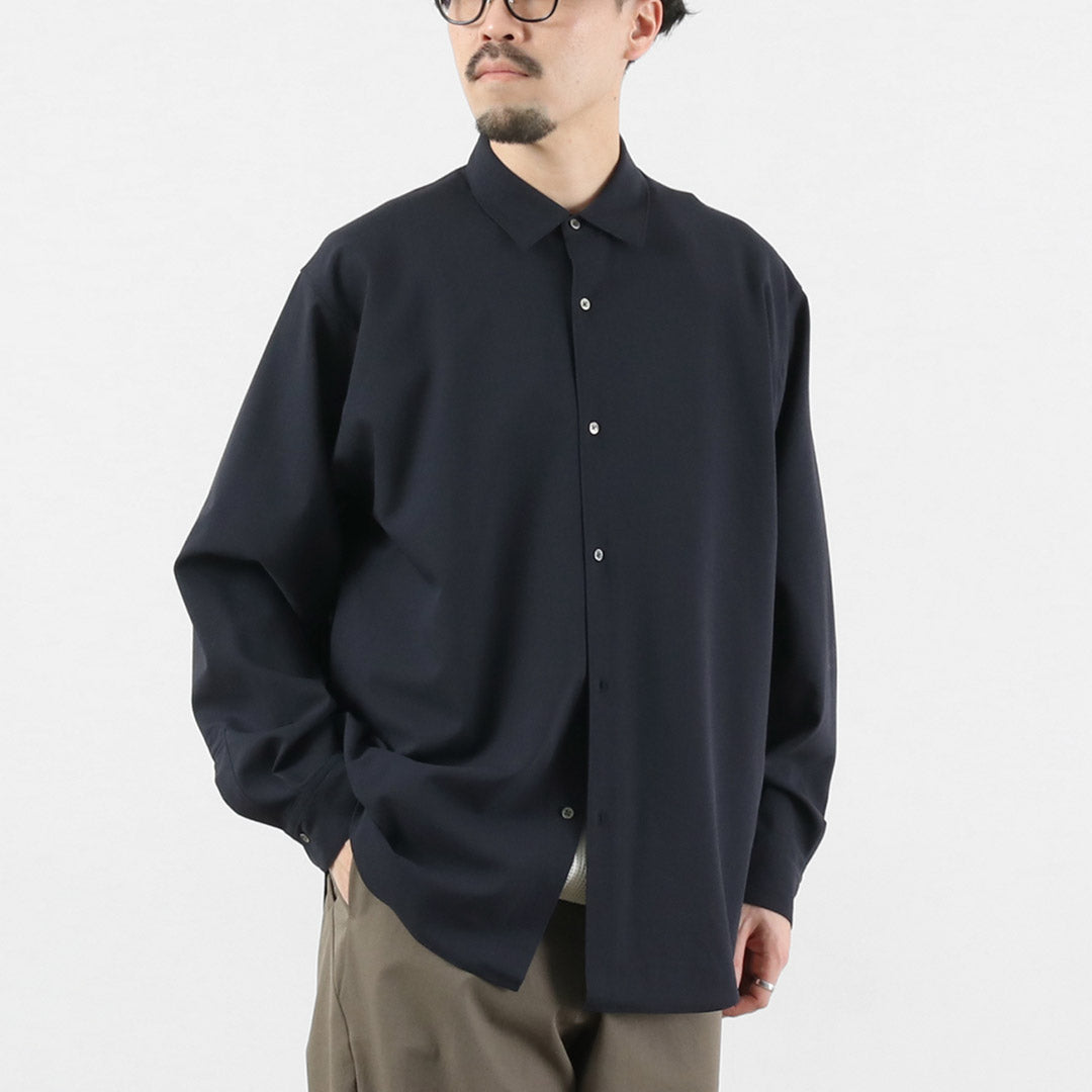 GOLDWIN / High-Twist Wool Relaxed Shirt – Bishu Fabric