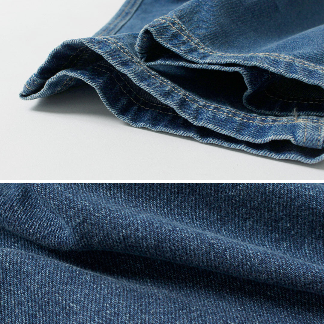 GOHEMP / Pantalones Explorador Altos De Mezclilla De Algodón De Cáñamo De 12 Oz Lavado Usado