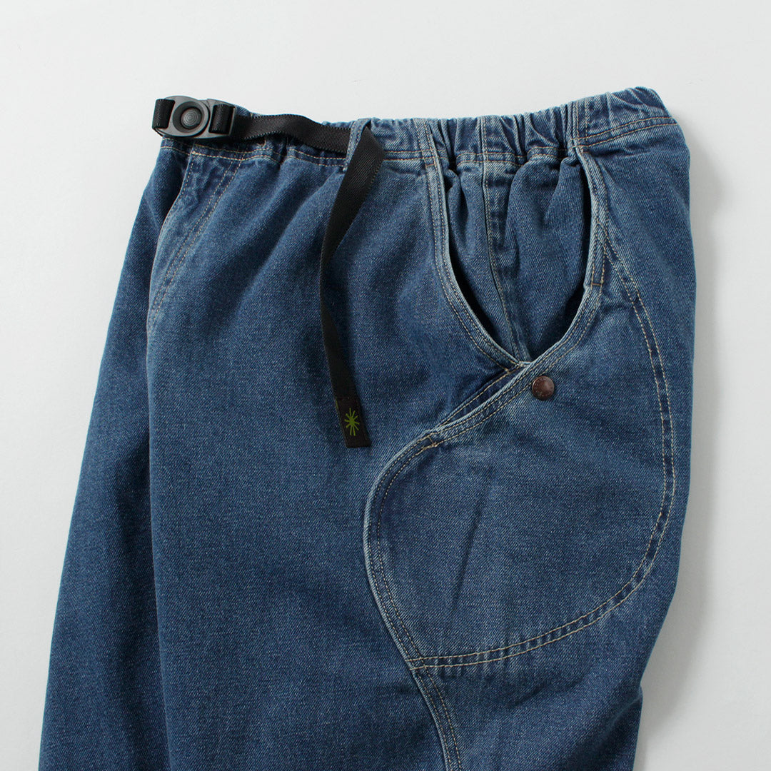 GOHEMP / Pantalones Explorador Altos De Mezclilla De Algodón De Cáñamo De 12 Oz Lavado Usado