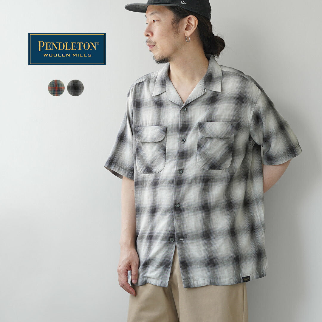 PENDLETON / Open Collar Short Sleeve Shirt