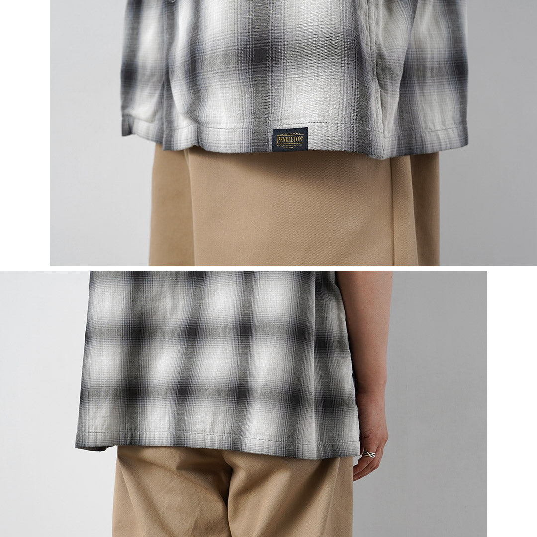 PENDLETON / Open Collar Short Sleeve Shirt